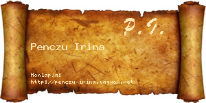 Penczu Irina névjegykártya